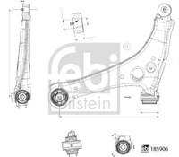 Febi Querlenker Hinten Links FüR M-B Esprinter B910 Sprinter 3,5-T B907 3-T