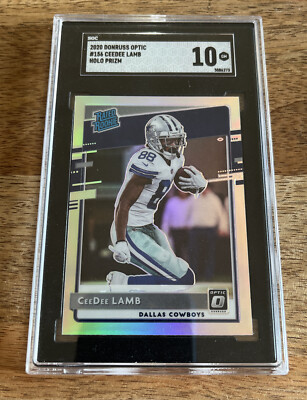 2020 Panini Donruss Optic CeeDee Lamb Rated Rookie Holo #156 SGC 10
