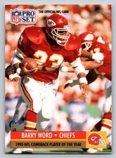 1991 Pro Set - Award Winner Barry Word #7