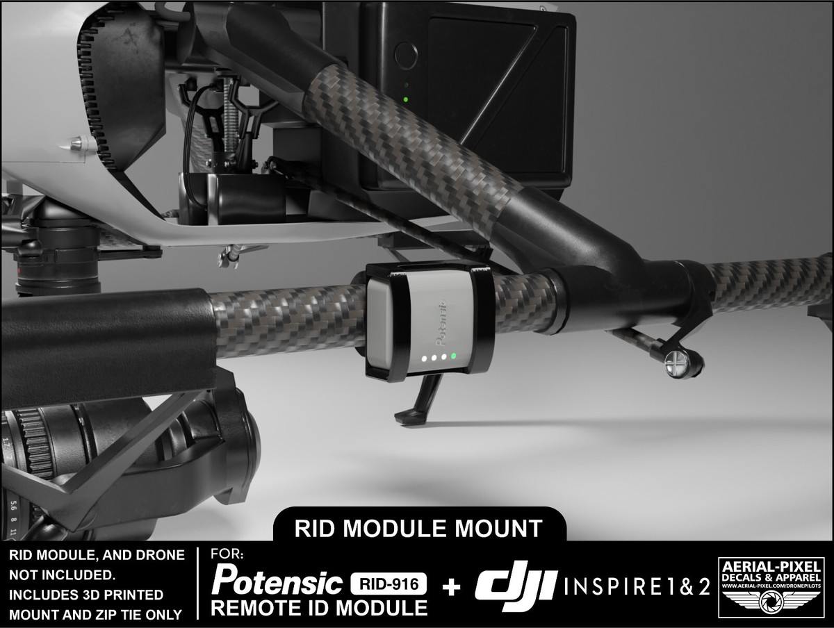 DJI Inspire 1 and 2 Potensic RID-916 Remote ID Module Mount-Module