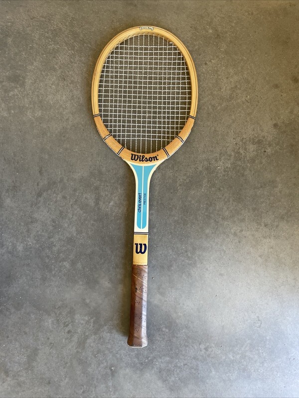 Vintage Wilson Chris Evert Prestige Wooden Tennis Racket w/Cover 4 1/2 Grip