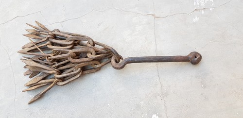 Vintage Original Rare Handmade Ottoman Islamic Mughal Warriors Iron Flail Mace - Picture 4 of 11