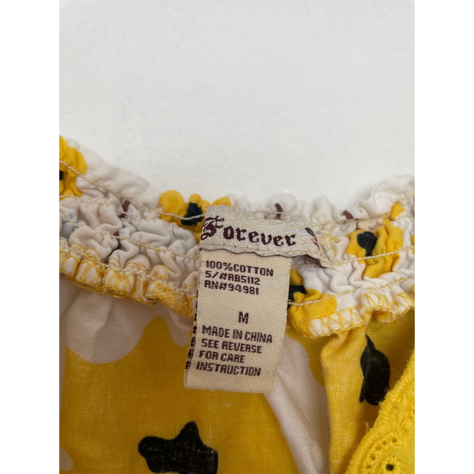 Y2K FOREVER Yellow Poppy Flowers Floral Baby Doll… - image 5