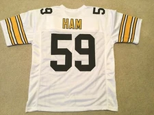 UNSIGNED CUSTOM Sewn Stitched Jack Ham White Jersey - M, L, XL, 2XL