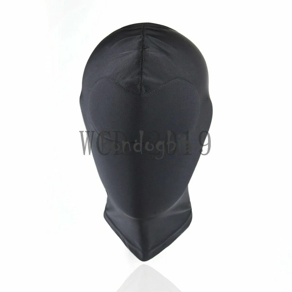 4 Types Roleplay Costume Full Head Face Cover Headgear Mask Hood Restraint Slave - Image 4 of 4