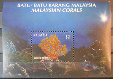 Malezja 1992, blok, Mi.Bl.8, korale, ** czysty