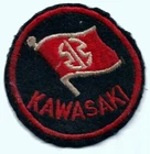 RARE KAWASAKI MOTORCYCLE PATCH Antique Fabric Sewing Patch
