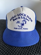 Vtg Pole-Lock Farm Bar  Likker Trucker Cap Pole-Lock Alaska