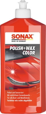 SONAX Polish & Wax Color rot 02964000 Politur Farbpigmente Wachs 500ml