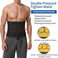 Exercise Waist Trimmer Wrap Belt Fat Burn Sweat Weight Loss Body Shaper Girdles