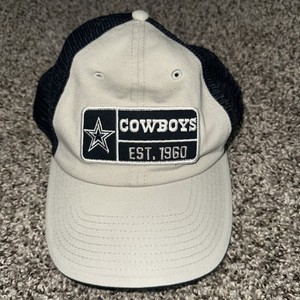 NFL Team Apparel 47 Khaki Dallas Cowboys Ridgewood Trucker Adjustable Hat.