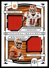 2020 Panini National Treasures Collegate Dual Jersey Isaiah Simmons/Tee Higgins