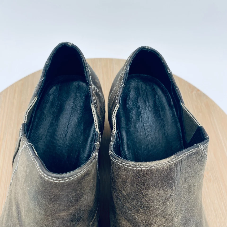 Patagonia Llama Shoes Womens 7.5 Taupe Leather Ankle Boots Western - Image 4 of 4