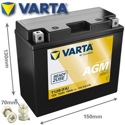 Batterie für Yamaha FZS 600 Fazer RJ02 5RT1 2002 VARTA YT12B-BS AGM Active