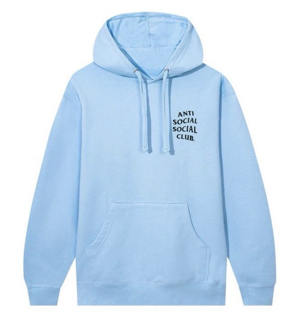 Anti Social Social Club Hoodie Mind Games Light Blue - Size Small (Used Once) 