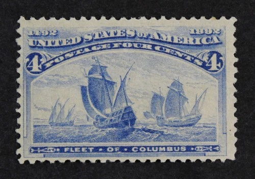 CKStamps: US Stamps Collection Scott#233 4c Columbian Unused NG Tiny Thin