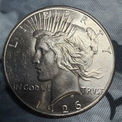 1926 P PEACE SILVER DOLLAR UNGRADED! BEAUTIFUL COIN! AU/UNC