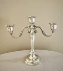 Sterling Silver Reed & Barton 3-Light Convertible Candelabra, 10 3/4”, 23.2g