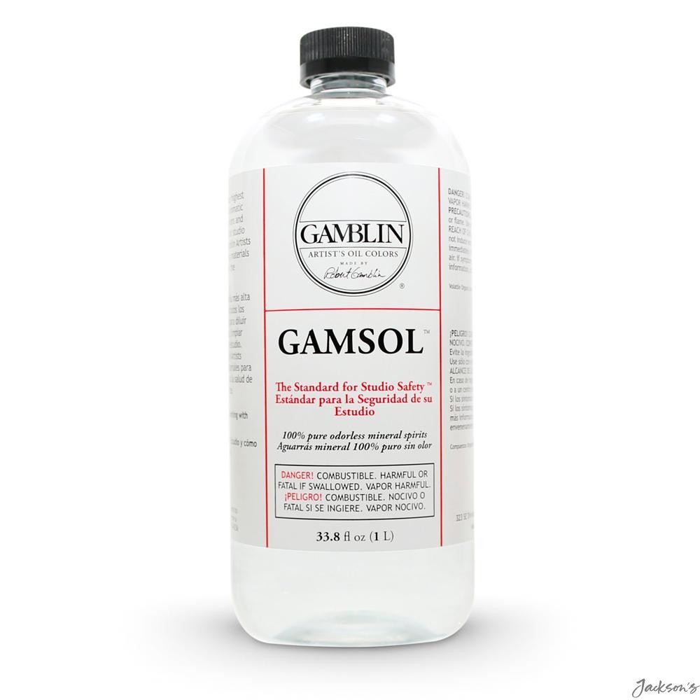 Gamblin Gamsol Odourless Mineral Spirit 1 Litre Oil Painting Solvent