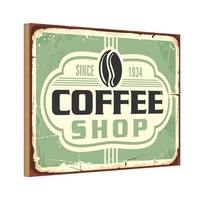 Holzschild 20X30 Cm Kaffee Coffee Shop Since 1934 Essen Trinken Deko Geschenk Ho