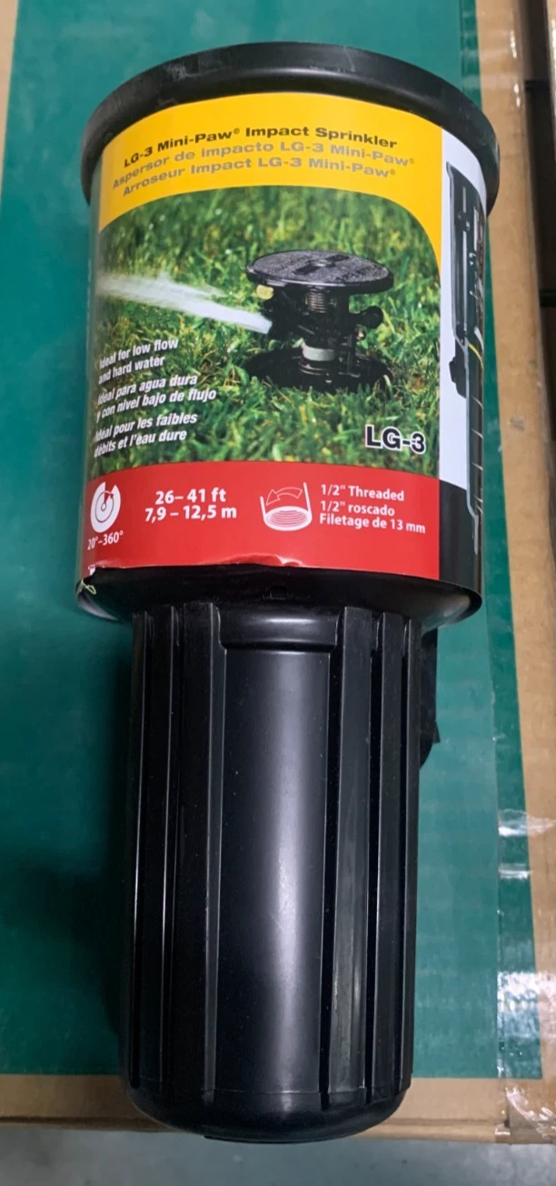 Rain Bird LG-3 Mini-Paw 3" Pop-Up Canned Impact Sprinkler New In Box
Opens in a new window or tab