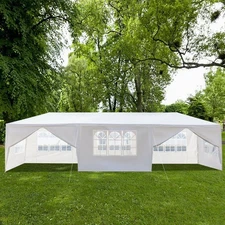 10'x30' Outdoor Gazebo Canopy Tent Wedding Party Tent 8 Removable Walls Pavilion