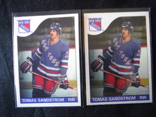 1985-86 O-Pee-Chee ROOKIE x2  TOMAS SANDSTROM  RC New York card #123 SP 1986 OPC