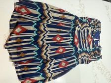 Umgee Boho/aztec Dress With Ruffle Sleeves Size Small