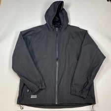 DRI DUCK Storm Shield Waterproof Seam Sealed Hooded Rain Jacket Men L Black