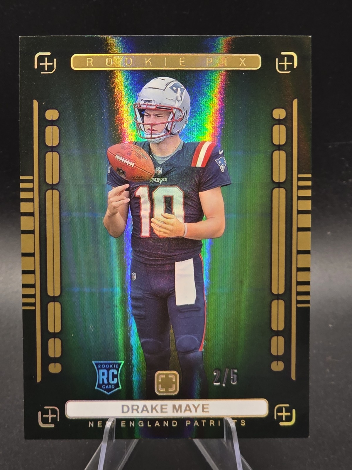 2024 Panini Photogenic DRAKE MAYE Patriots Rookie RC GOLD 1/5 RARE Patriots 1st