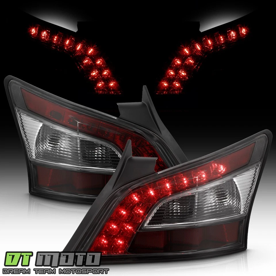 For 2012 2013 2014 Nissan Maxima Red Smoked Tail Lights Brake Lamps Left+Right - Image 2 of 4