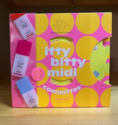 Drunk Elephant Itty Bitty Midi Committee - Serum Acid Kit - (3) 0.5 fl oz Serums