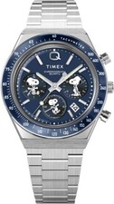 Mens Wristwatch TIMEX PEANUTS Q TW2Y45300 Chrono Stainless Steel Blue Snoopy