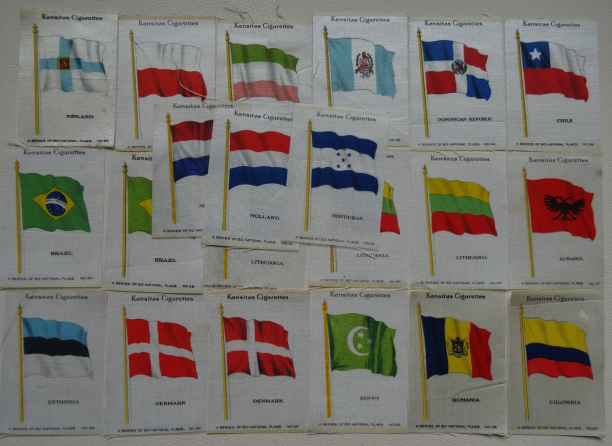 F）国旗 シガレットカード 旗 シルク Kensitas イギリス 36枚 Kensitas