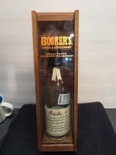 Bookers Uncut & Unfiltered Small Batch Empty Bottle In Wood Case 2023-02 (JK)