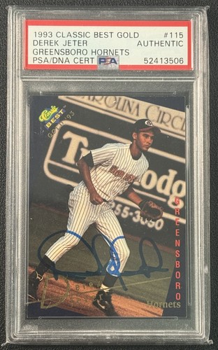 DEREK JETER PSA DNA AUTHENTIC AUTO 1993 CLASSIC BEST GOLD #115 ROOKIE AUTOGRAPH