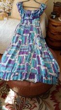 RARE SILKy COLLECTOR'S 'S Hawaiian gown Mid Mod Fifties