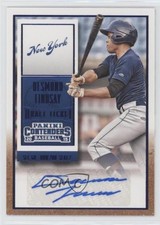 2015 Panini Contenders Draft Ticket Blue Foil Desmond Lindsay #34 Auto 2u3