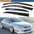 For 2003-2007 Honda Accord Wavy Mugen Style Window Visor Rain Guards Deflector