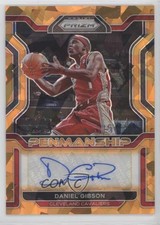 2021-22 Panini Prizm Penmanship Orange Ice Daniel Gibson #PM-DGB Auto 0dq7