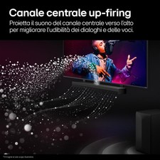 LG Soundbar S70TY, 400W su 3.1.1 canali, Dolby Atmos, DTS:X, Speaker centrale up