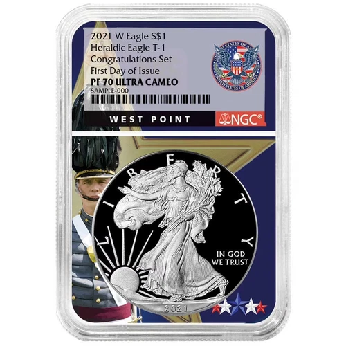 2021-W Proof $1 Type 1 American Silver Eagle Congratulations Set NGC PF70UC FDI