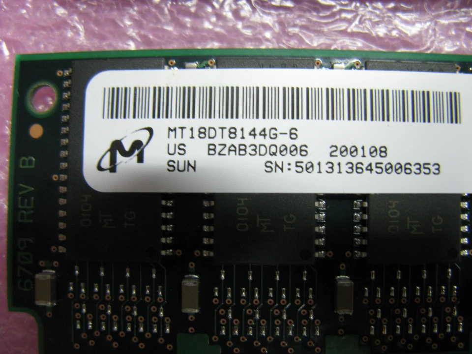 Sun X7004A 501-3136 256MB mem kit  ( 2 * 128MB ) Micron  - L2A06 - Image 2 of 2