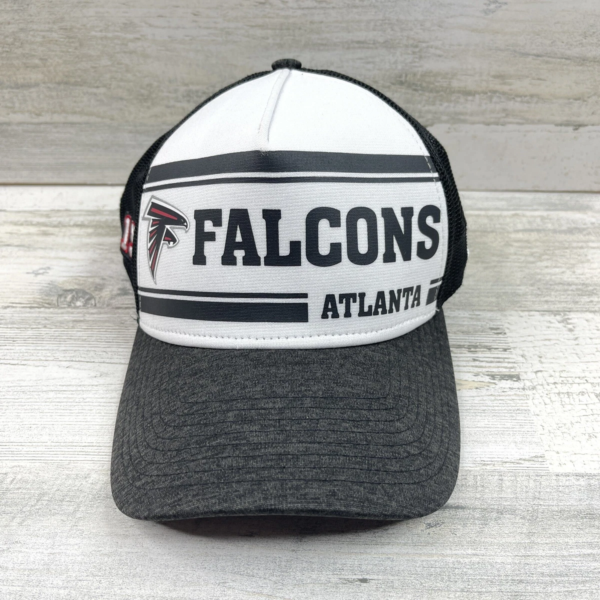 New Era Atlanta Falcons Hat Mens Small Medium White Gray NFL Football Fitted