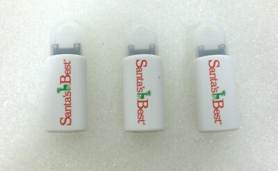 Lot of 3  - Santa's Best  4GB USB Flash Drive Memory Stick Thumb Drive 