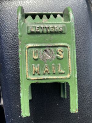 Vintage Cast Iron U.S. Mail Mailbox Still Coin Bank Letters Painted No Door.