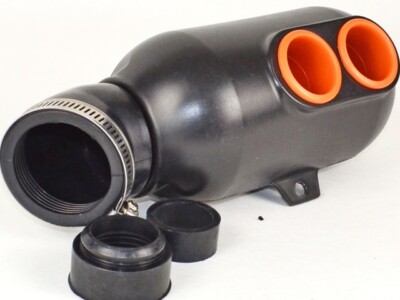 Luftfilterbox KAK Racing Airbox, 28 - 35 - 50mm Anschlussweite, schwarz-orange