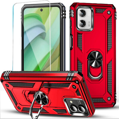 For Motorola Moto G Stylus 5G 2024 2023 Case Phone Cover Stand + Tempered Glass
