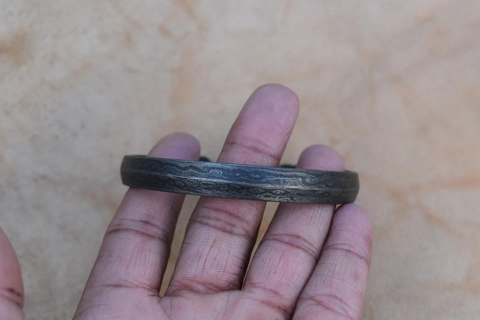 Pulsera Damasco Forjada a Mano Pulseras Damasco Hombres Mujeres Brazalete Pulsera Foto 2 de 4