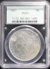 1887 Morgan Dollar PCGS Graded MS63 Old Green Holder!